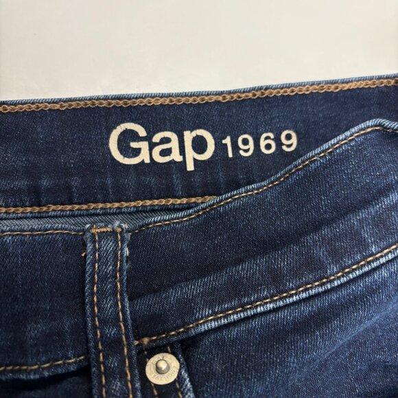 Gap Resolution Slim Straight Raw Hem Women's size 27 Dark Wash Blue Denim jeans - Picture 3 of 6